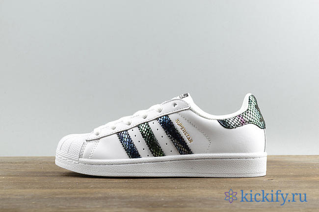 Adidas Originals Superstar Casual White Real Pink Holographic S76352 - 1