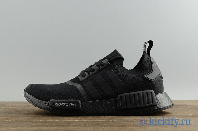 Adidas NMD R1 Primeknit Japan Triple Black Shoes BZ0220 - 1