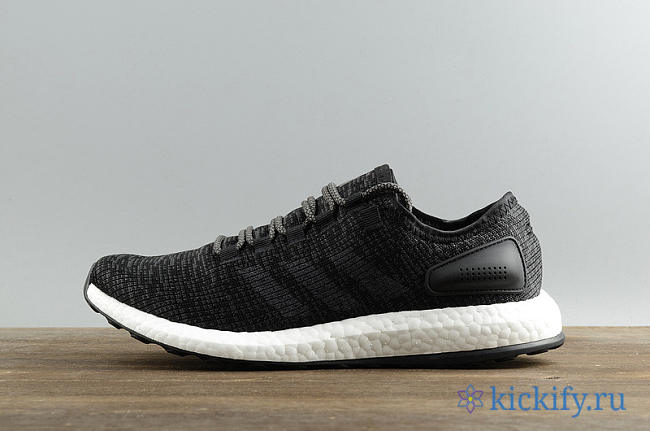 Adidas Pure Boost Running Shoes Black Grey BA8899 - 1