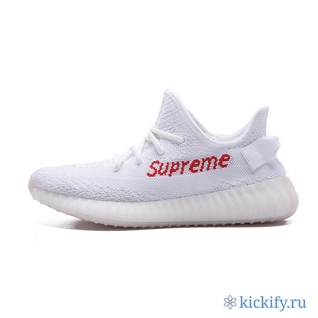 Adidas Yeezy Boost 350 V2 Big Hole White Red - 1
