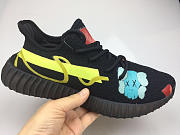 Adidas Yeezy Boost 350 V2 Graffiti Hand Black Blue - 2