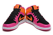 Nike Air Jordan 1 Retro Mid Black Fusion Pink Bright Citrus (W) 555112-026 - 4