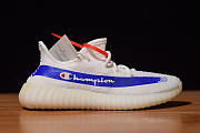 Champion x Adidas Yeezy Boost 350 V2 White Royal F36926 - 4
