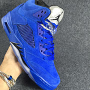 Nike Air Jordan 5 Retro Blue Suede 136027-401 - 5