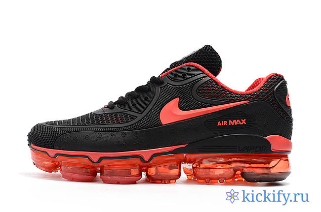 Off White X Nike Air Max 90 Black Red 36305-312 - 1