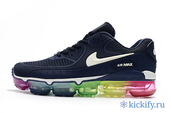 Off White X Nike Air Max 90 Black White Rianbow - 1