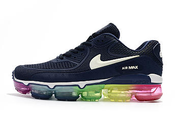 Off White X Nike Air Max 90 Black White Rianbow