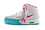 Nike Air Yeezy 2 Grey Pink Blue Sneaker Shoes - 1