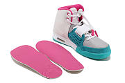 Nike Air Yeezy 2 Grey Pink Blue Sneaker Shoes - 3