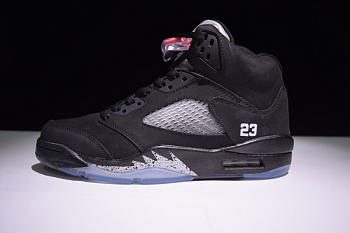 AIR JORDAN 5 RETRO BLACK METALLIC SILVER 136027-010