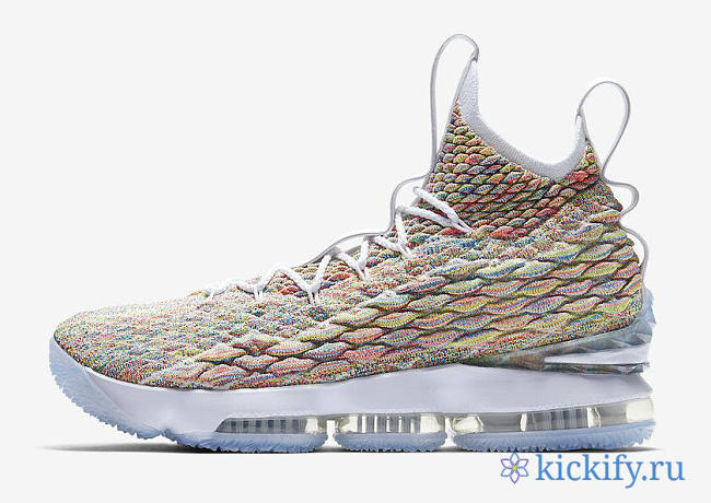 Nike LeBron 15 XV Fruity Pebbles White Multi Color 897648-900 - 1