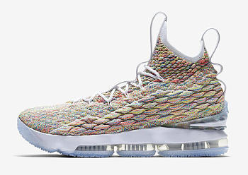 Nike LeBron 15 XV Fruity Pebbles White Multi Color 897648-900
