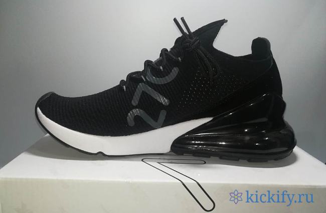 Nike Air Max 270 Flyknit Black White - 1