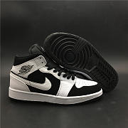 Nike Air Jordan 1 Mid White Black 554724-113 - 6