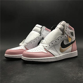 Nike Air Jordan 1 Retro High OG White Pink Black 555086 688