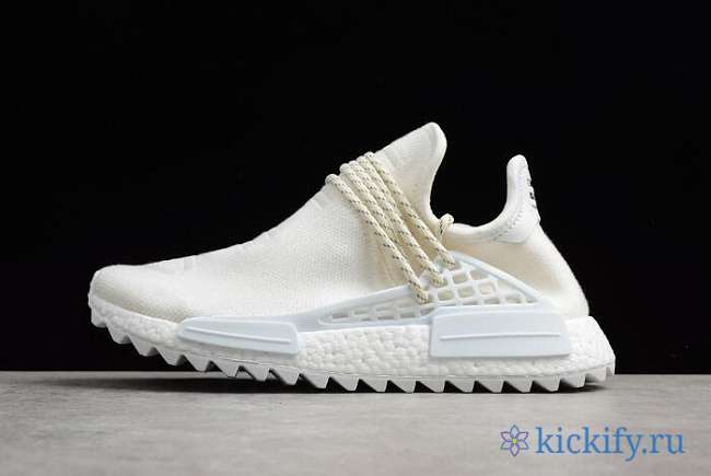 PHARRELL Adidas NMD HU TRAIL BLANK CANVAS WHITE AC7031 - 1