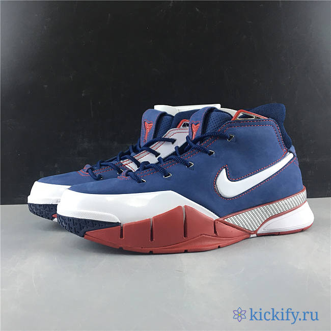 Nike Zoom Kobe1 Protro Blue, White and Red United States Basketball shoes AQ2728-400 - 1