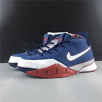 Nike Zoom Kobe1 Protro Blue, White and Red United States Basketball shoes AQ2728-400