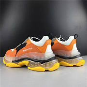 Baliciaga Triple S makes Old Orange White Black clear Crystal  - 1