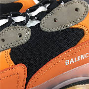 Baliciaga Triple S makes Old Orange White Black clear Crystal  - 3