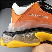 Baliciaga Triple S makes Old Orange White Black clear Crystal  - 4