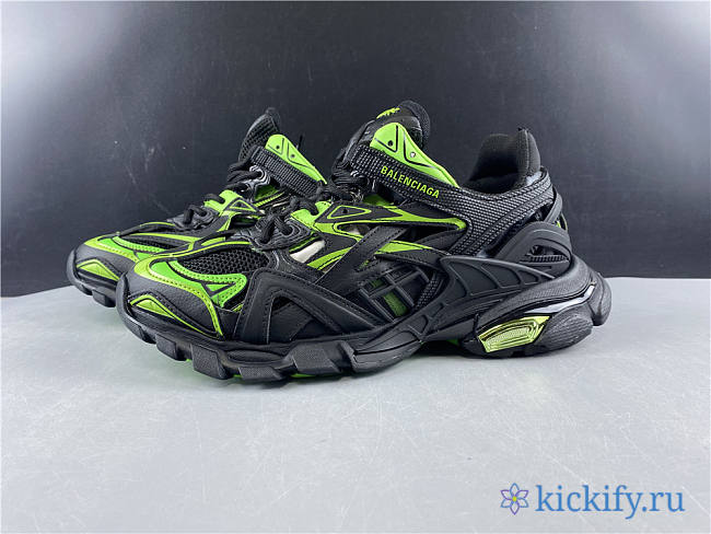 Baliciaga TRAINERS TRACK Black and green hollowed-out daddy shoes - 1