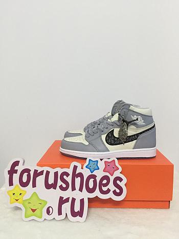 Jordan 1 generation AJ1 D1or co-signed, grayish white 