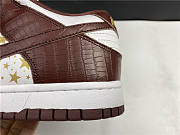 Nike Supreme x Nike SB Dunk Low white brown crocodile pattern DH3228-103 - 4