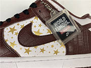 Nike Supreme x Nike SB Dunk Low white brown crocodile pattern DH3228-103 - 2