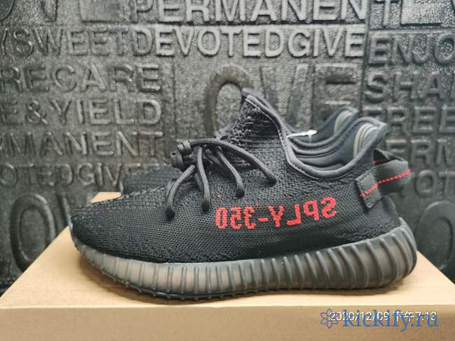 Adidas YEEZY BOOST 350 V2.  All black and scarlet letter cp9652 - 1