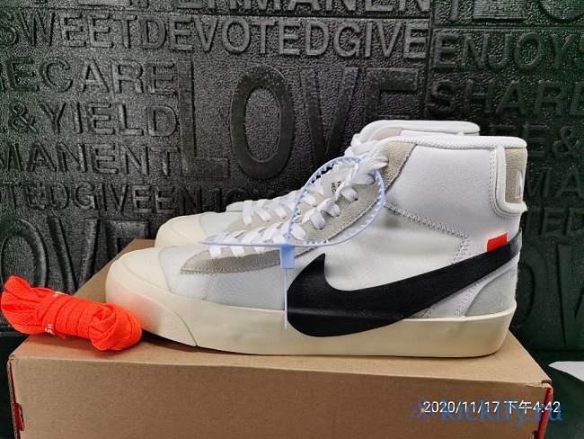 Off White-Nike Blazer Mid Grim Reaper AA3832-100 - 1