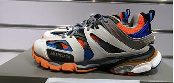 Baliciaga Sneaker Tess.s.Gomma MAILLE WHITE ORANGE P60026