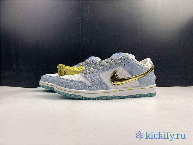 Nike Sean Clive x Nike SB Dunk Low White Jade Metallic Color DC9936-100 - 1