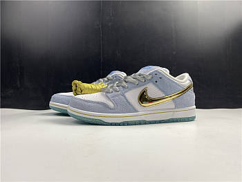 Nike Sean Clive x Nike SB Dunk Low White Jade Metallic Color DC9936-100