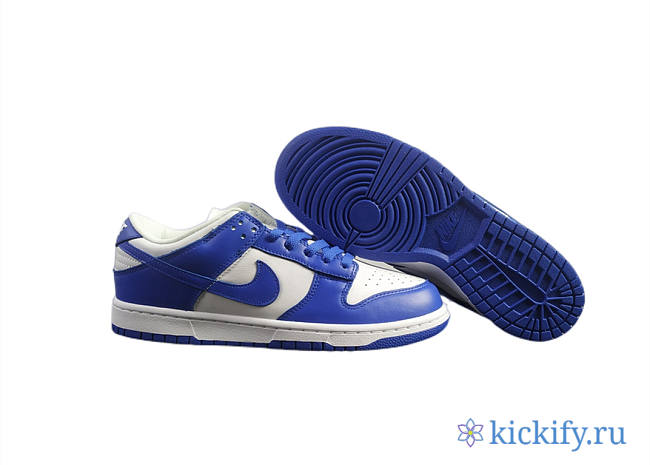 NIKE SB DUNK LOW white and blue skateboard shoes from Syracuse University of Kentucky CU1726-100 - 1