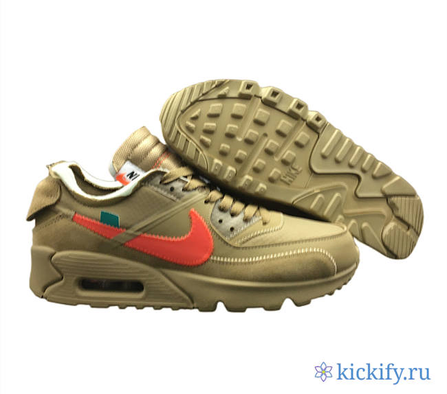 Nike Off-White x Nike Air Max 90 'Desert Ore' Release Date Brown AA7293-200 - 1