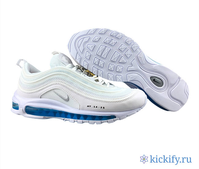 Air Max 97 MSCHF x INRI Jesus Shoes White Blue liquid 921826-101JSUS - 1