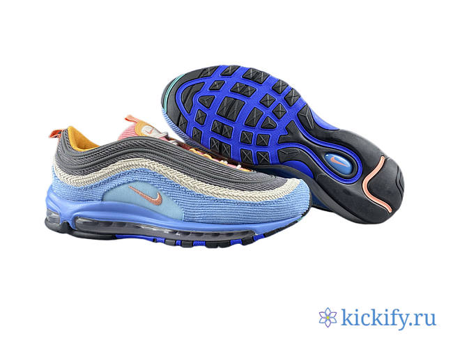 Nike Air Max 1x97 blue-gray corduroy CQ7512-046 - 1