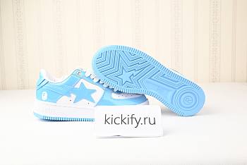  A Bathing Ape Bape Sta Patent Leather Blue White 001FWH701001_SAX_A