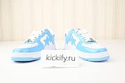  A Bathing Ape Bape Sta Patent Leather Blue White 001FWH701001_SAX_A - 2