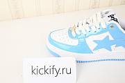  A Bathing Ape Bape Sta Patent Leather Blue White 001FWH701001_SAX_A - 4