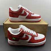 L0uis Vittan Nike Air Force 1 Low By Virgil Abloh White Red LD0232 - 2