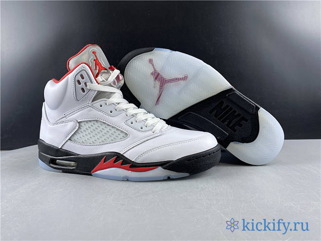 Nike Air Jordan 5 Retro Fire Red Silver Tongue (2020) DA1911-102 - 1
