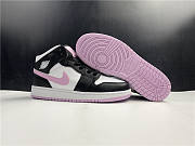 Nike Air Jordan 1 Mid White Black Light Arctic Pink 555112-103 - 1
