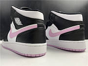 Nike Air Jordan 1 Mid White Black Light Arctic Pink 555112-103 - 3