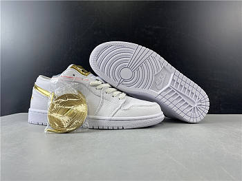 Nike Air Jordan 1 Low White Metallic Gold CZ4776-100