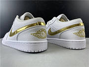 Nike Air Jordan 1 Low White Metallic Gold CZ4776-100 - 4