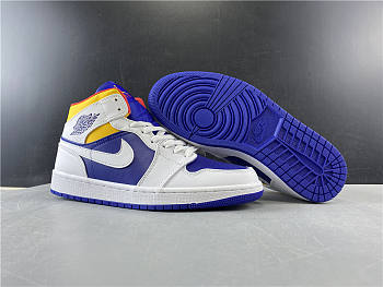 Nike Air Jordan 1 Mid Royal Blue Laser Orange 554724-131