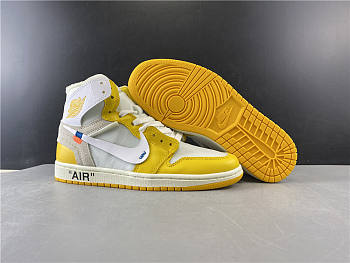 Nike Air Jordan 1 Retro High OFF-WHITE Canary Yellow AQ0818-149