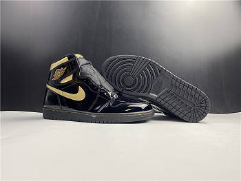 Nike Air Jordan 1 Retro High Black Metallic Gold (2020) 555088-032